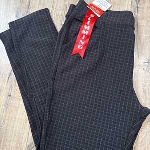 NWT Maze Black Slimming Pants with windowpane design
